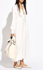 Moda Operandi Valentino Bib-front Silk Cady Midi Dress