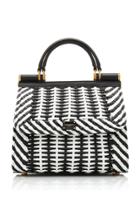 Dolce & Gabbana Intreccio Leather Top Handle Bag