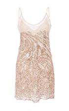 Roberto Cavalli Pink And Gold Zebra Sequins And Strass Dress