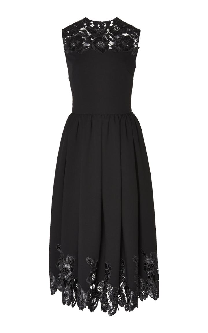Huishan Zhang Winifred Sleeveless Guipure Lace Midi Dress