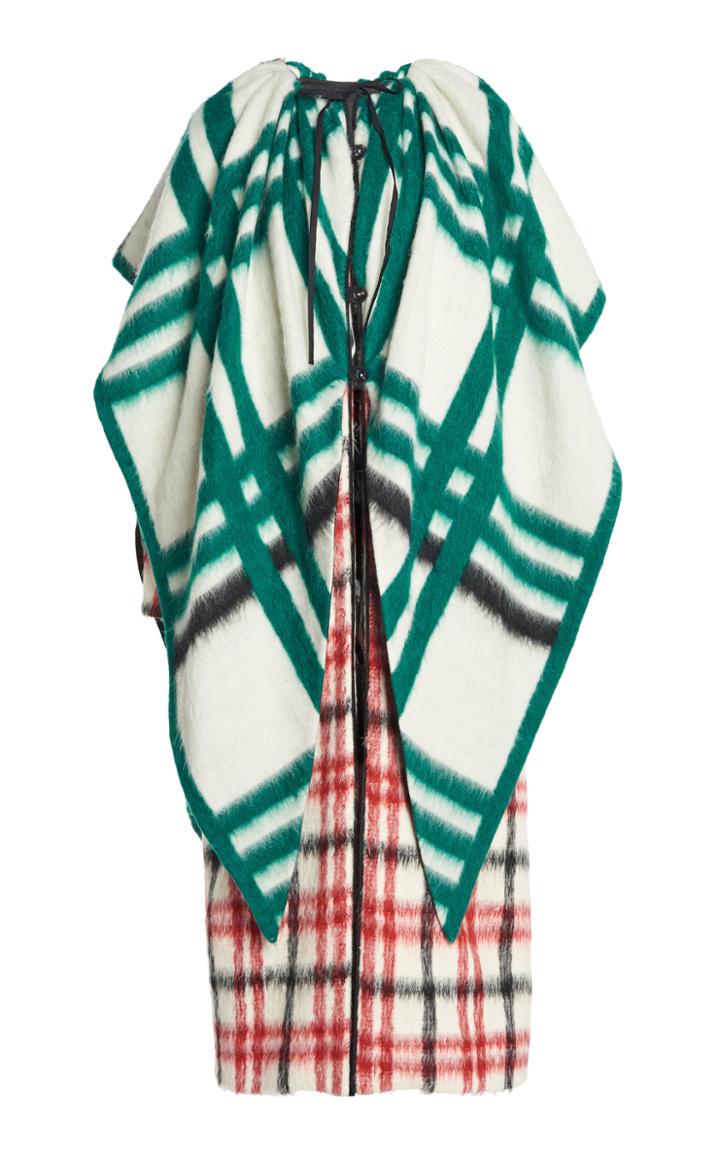 Moda Operandi Rosie Assoulin Brushed Plaid Cape