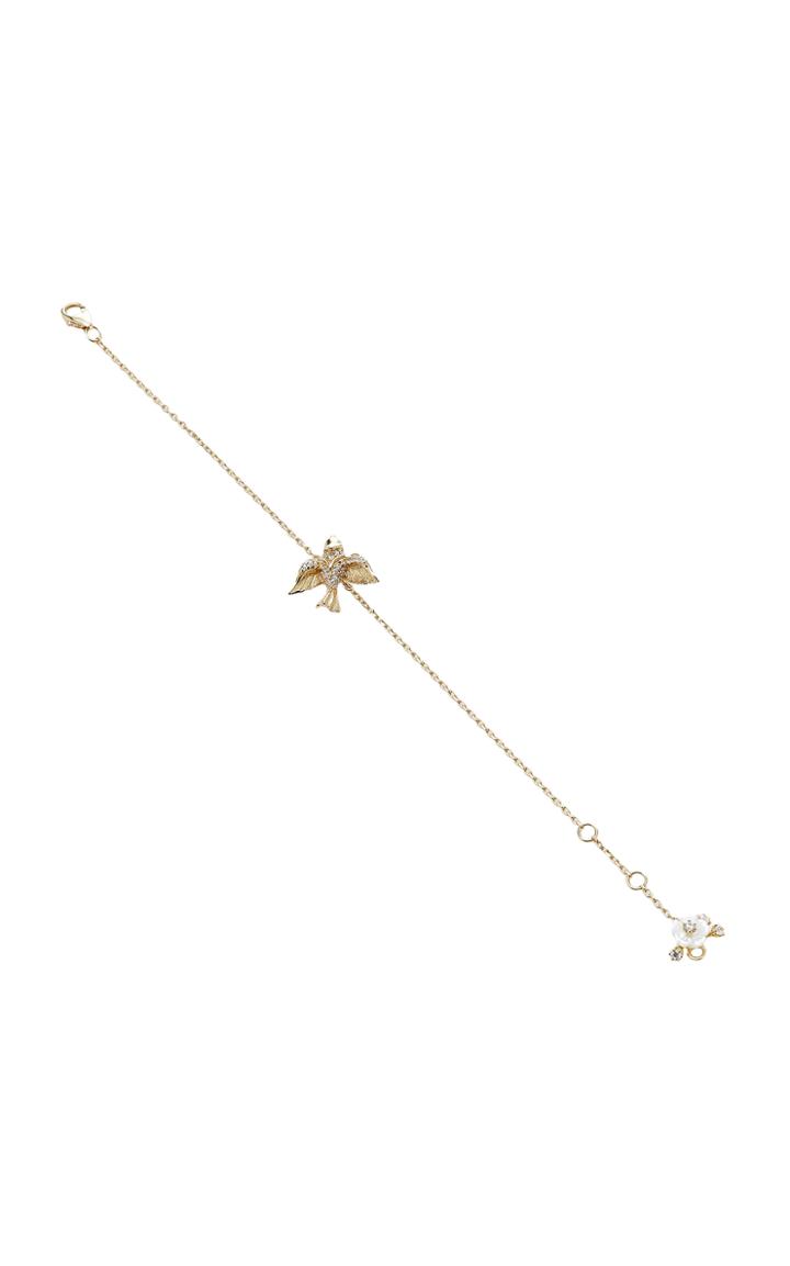 Anabela Chan 18k Yellow Gold And Diamond Swallow Bracelet