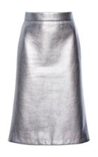 Moda Operandi Prada Metallic High-rise Knee-length Skirt Size: 50