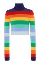 Moda Operandi Paco Rabanne Rainbow-striped Wool Sweater Size: Xs