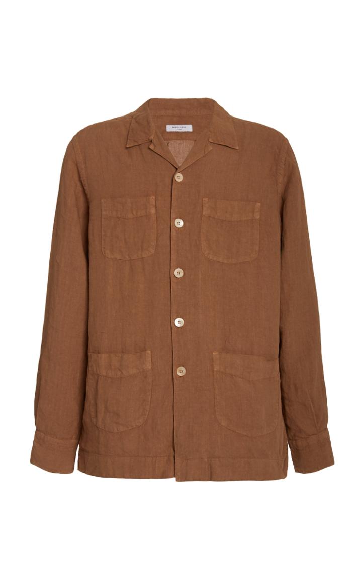 Boglioli Camp-collar Linen Shirt
