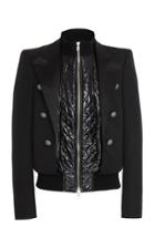 Balmain Double Layer Jacket With Padded Teddy