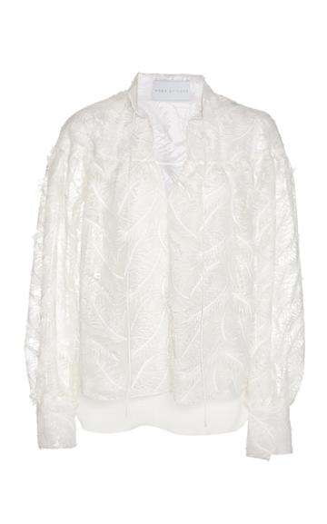 Noon By Noor Trenton Feather-embellished Top