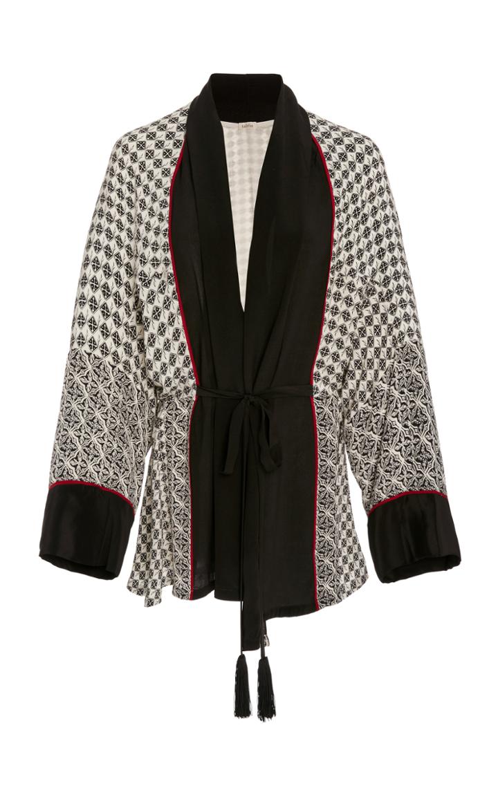 Talitha Scarf Print Short Belted Robe