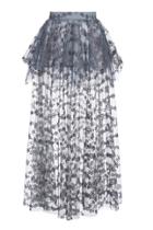 Moda Operandi Rodarte Embroidered Organza Midi Skirt