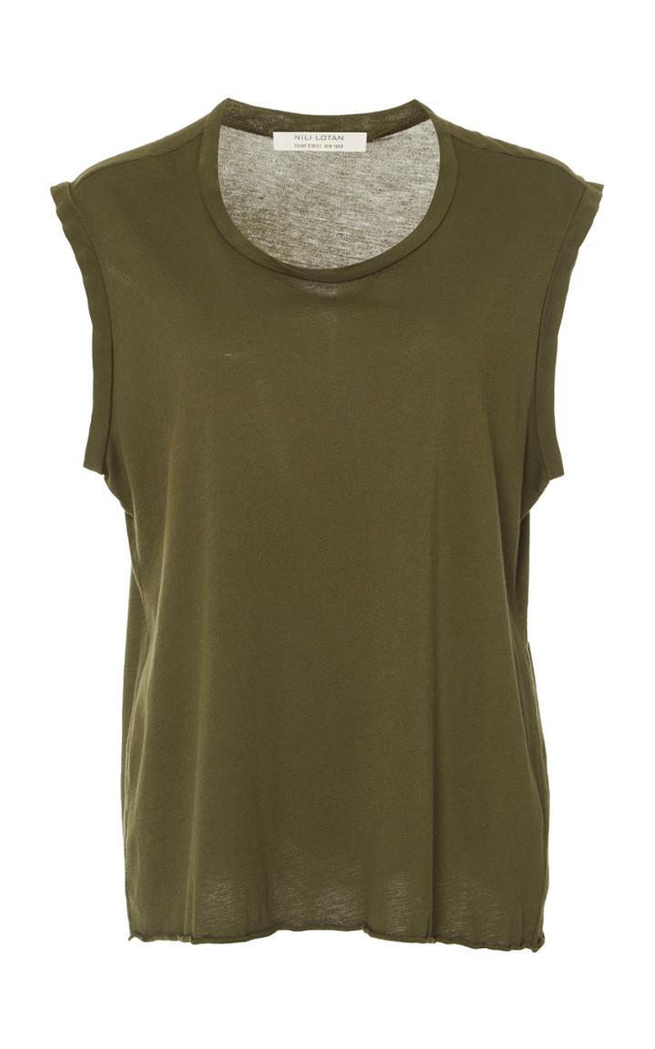 Nili Lotan Sleeveless Cotton Muscle Tee