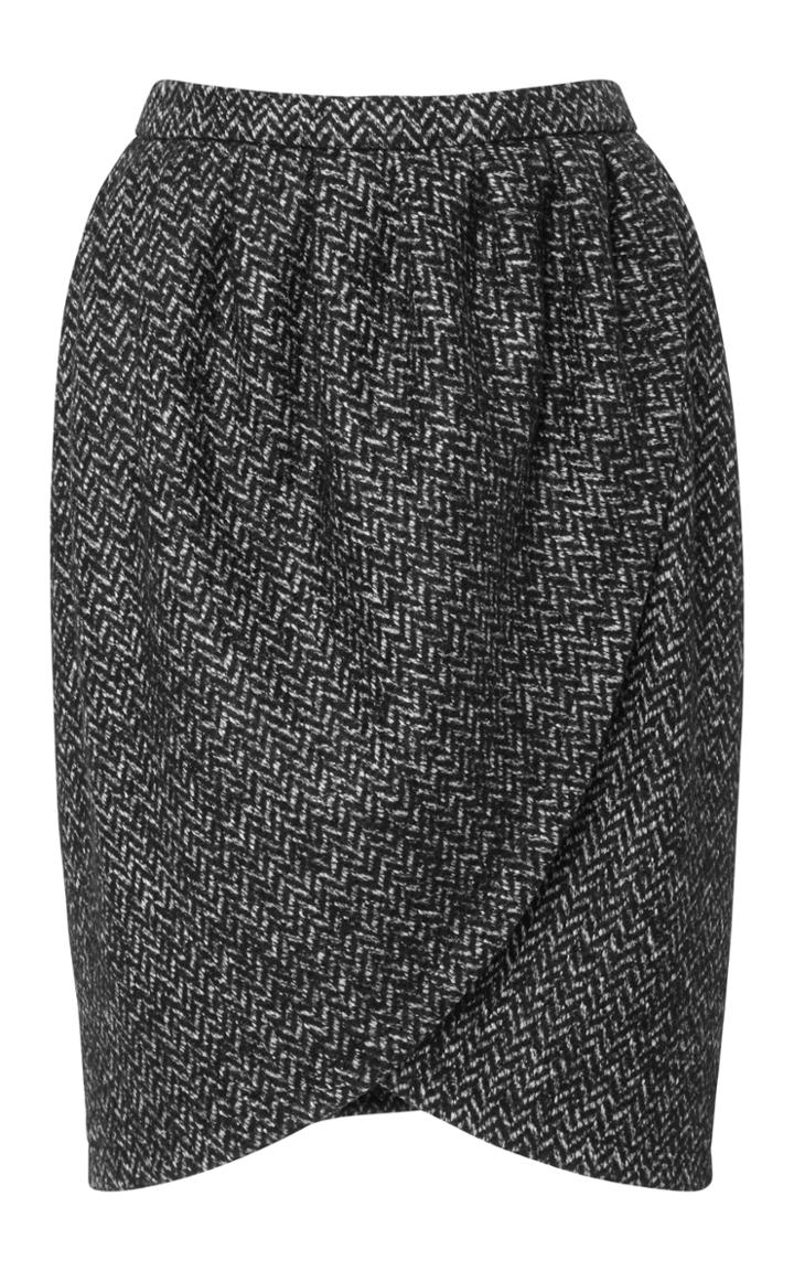Michael Kors Collection Leather Detail Tulip Skirt