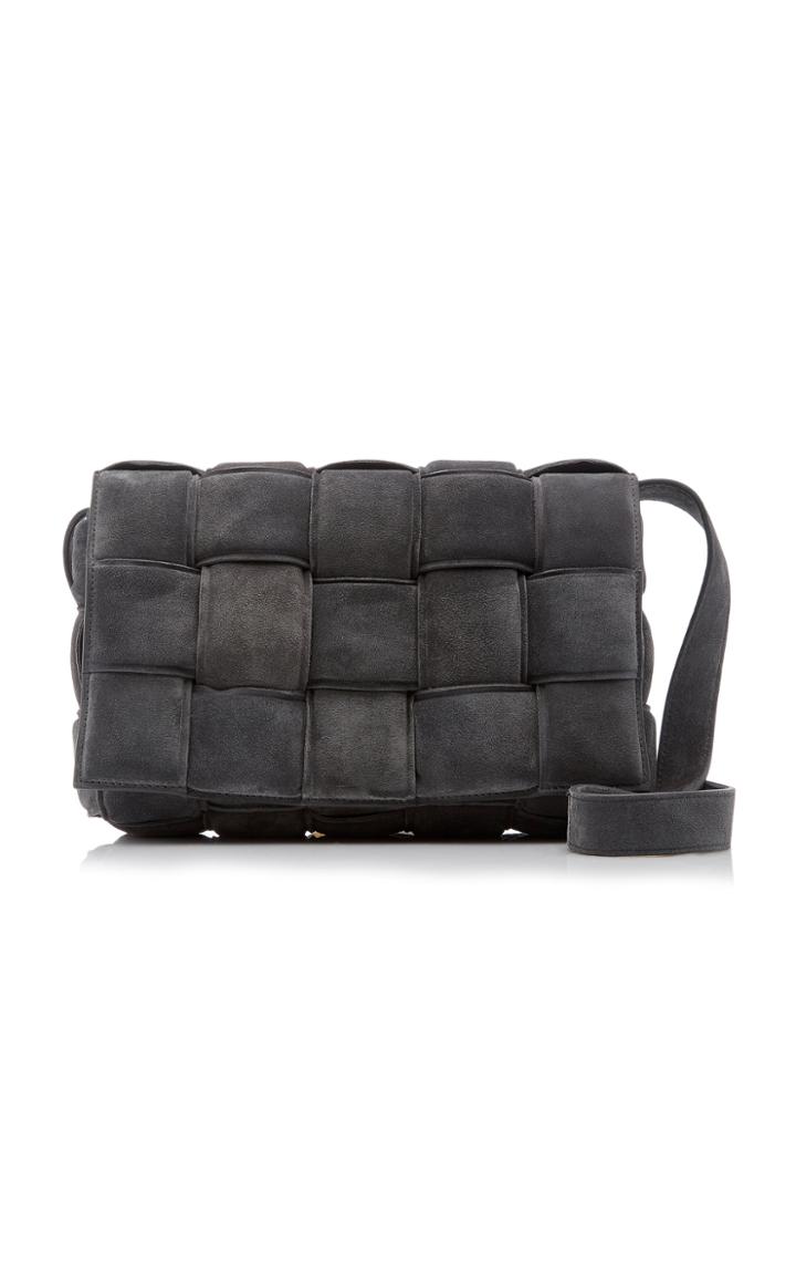 Bottega Veneta Intrecciato Suede Crossbody Bag