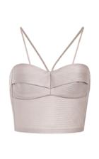 Ruban Light Grey Quilted Silk Top