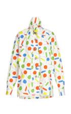 Christopher Kane Balloon Print Tie Neck Shirt