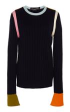 Moda Operandi Oscar De La Renta Ribbed Silk-blend Sweater Size: 0