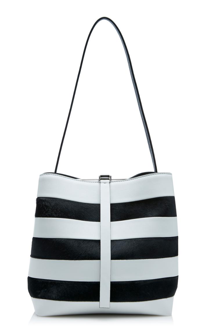 Proenza Schouler Patchwork Stripes Frame Shoulder Bag