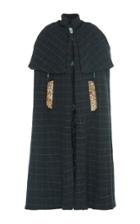Johanna Ortiz Begonia Embellished Wool Cape