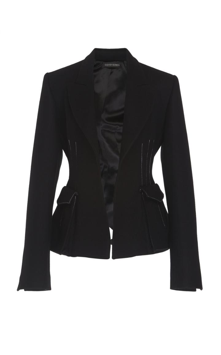 David Koma Collared Wool-blend Blazer