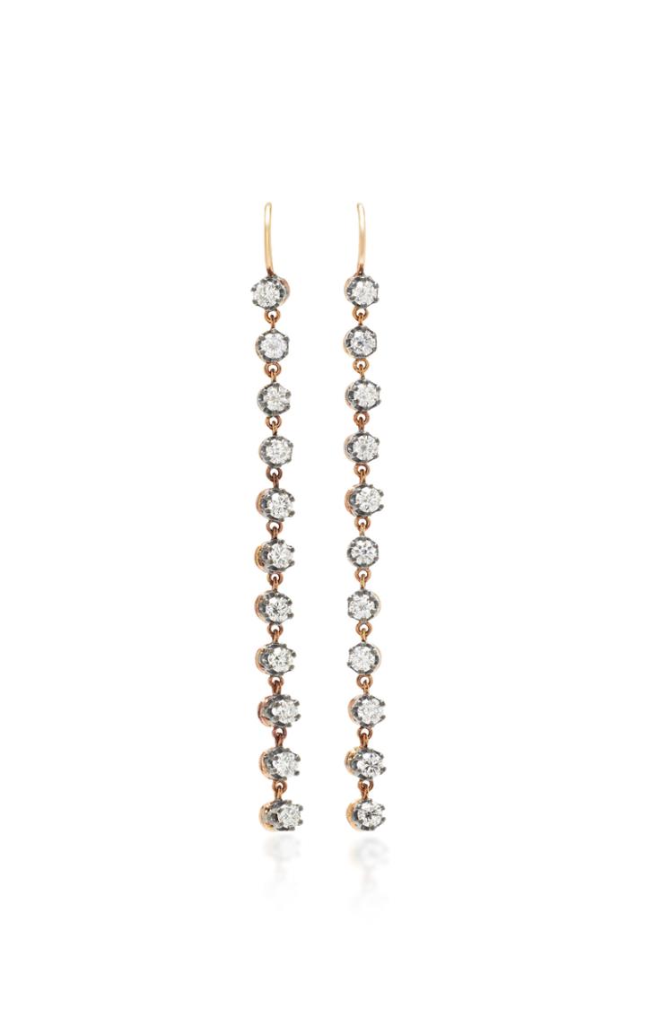 Montse Esteve 18k Gold Oxidized Silver And Diamond Earrings