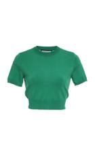 Alexis Finzi Ribbed-knit Cropped Top