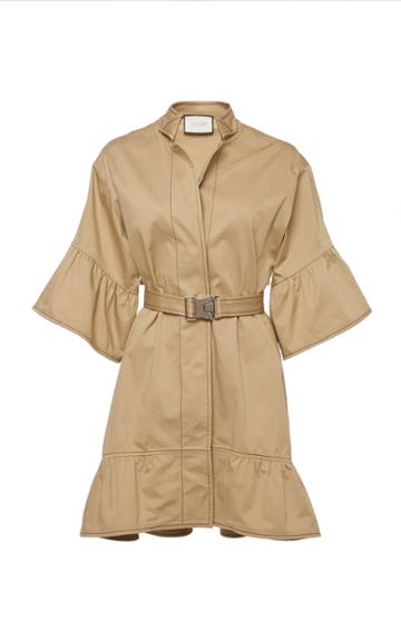 Alexis Mariano Belted Cotton-blend Mini Dress