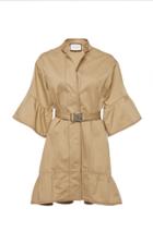 Alexis Mariano Belted Cotton-blend Mini Dress