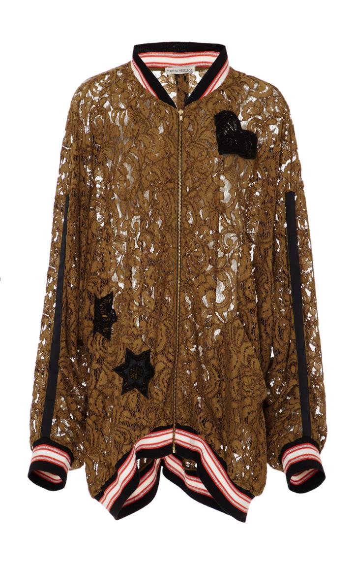 Martha Medeiros Heidi Lace Bomber Jacket