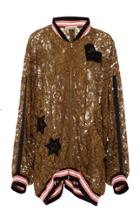 Martha Medeiros Heidi Lace Bomber Jacket