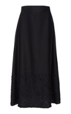 Thierry Colson Tijuana Cutout Linen-blend Midi Skirt