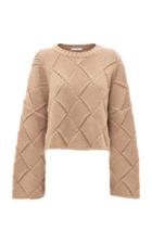Jw Anderson Oversized Woven Wool-blend Sweater