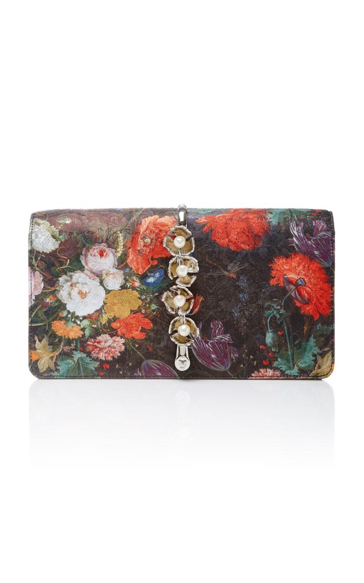 Thale Blanc Jacquard Imperial Orchid Clutch
