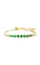 Jemma Wynne Yellow Gold Prive Luxe Bezel Emerald Slider Bracelet
