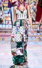 Moda Operandi Dolce & Gabbana Printed Cotton-poplin Gown
