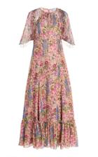 Moda Operandi Luisa Beccaria Printed Chiffon Dress