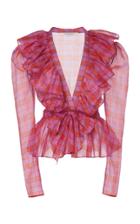 Philosophy Di Lorenzo Serafini Check-patterned Organza Blouse