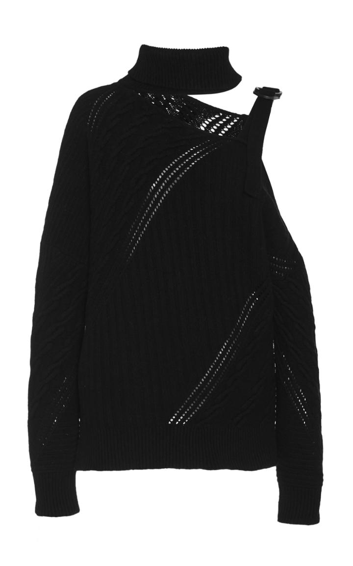 Jonathan Simkhai Distressed Cutout Wool-blend Sweater