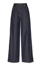 Valentino Rigid Denim Wide-leg Jean