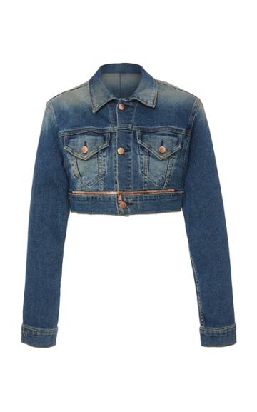 Cotton Citizen Super Crop Cutout Denim Jacket