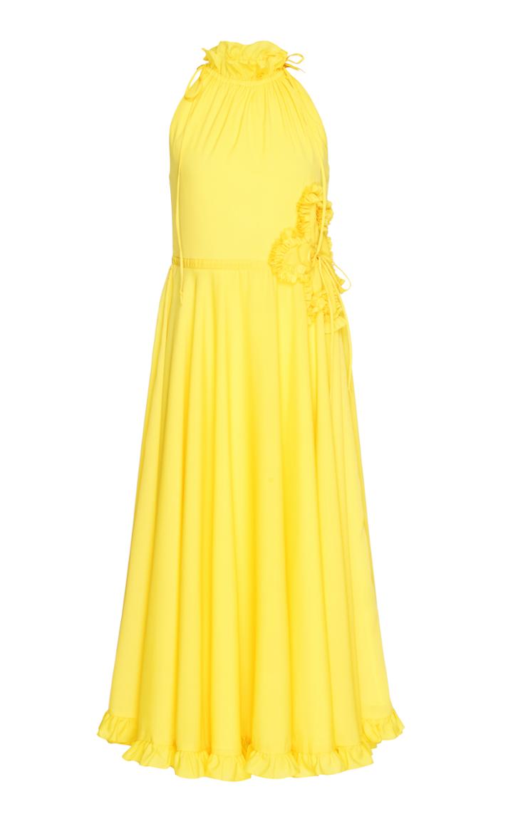 Marianna Senchina Sleeveless Ruffle Midi Dress