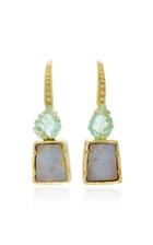 Brooke Gregson Maya Leaf Emerald Boulder Opal Diamond Earring