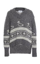Thom Browne V-neck Wool-mohair Sweater