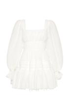 Moda Operandi Aje Impression Smocked Poplin Mini Dress