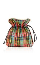 Les Petits Joueurs Woven Tartan Trilly Pouch With Metal Piping