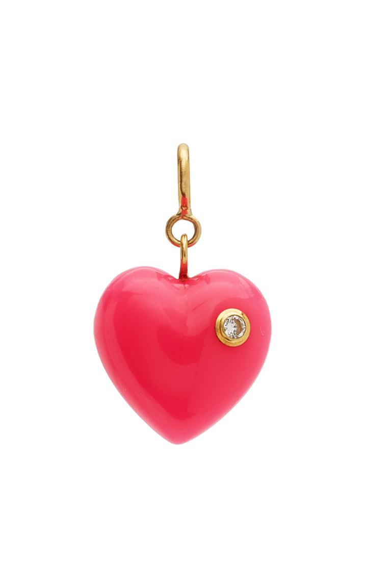 Moda Operandi Mark Davis 18k Yellow Gold Bakelite Heart Charm