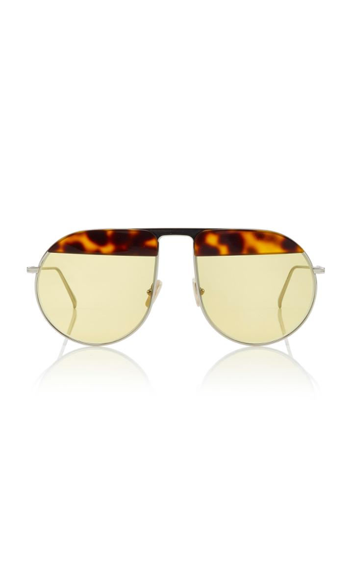 Jplus Pilot Metal And Tortoiseshell Acetate Sunglasses