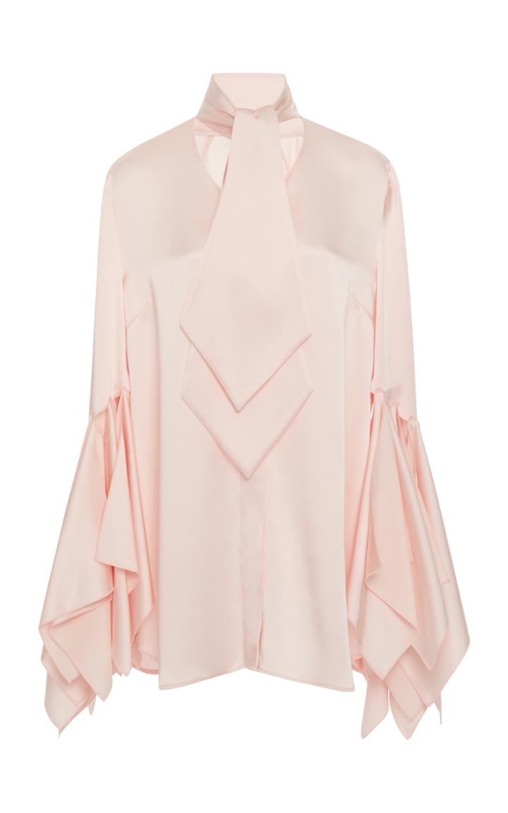Christopher Kane Rag Sleeve Satin Blouse
