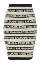 Balmain Mid Thigh Balmain Paris Stripe Skirt