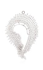 Yeprem Wrap-around 18k White And Diamond Earring