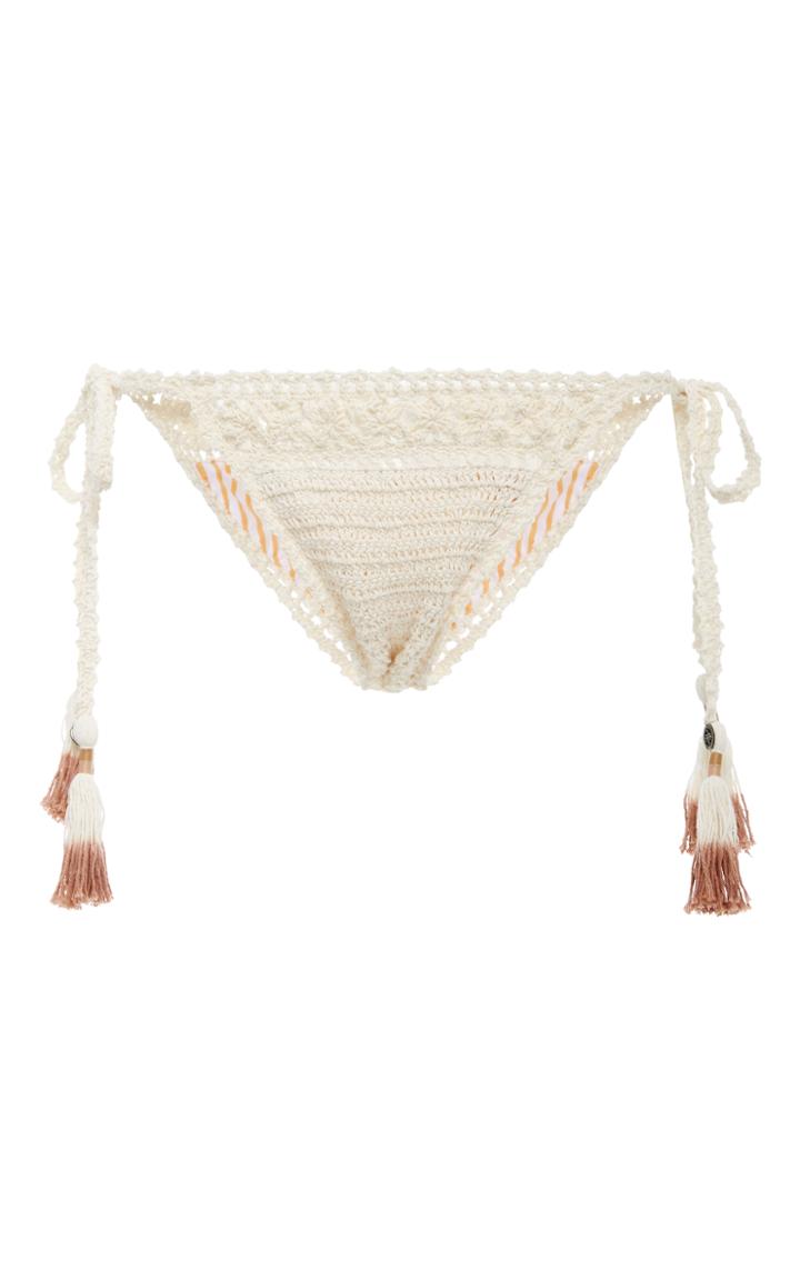 She Made Me Intricate Flower Crocheted Bikini Bottom