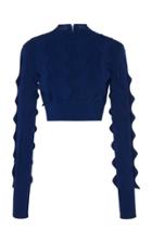 David Koma Long Sleeve Cropped Jumper